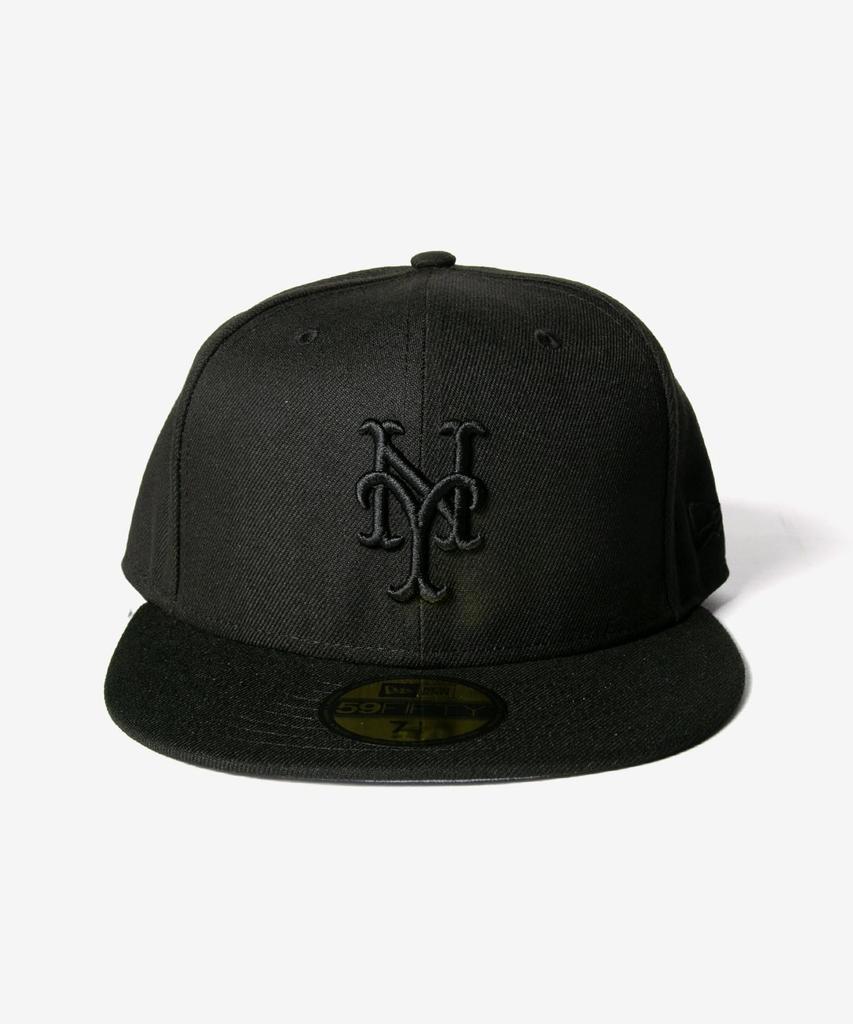 New Era 59FIFTY Black Black Size 7 & Cap, 1/2 (Used)