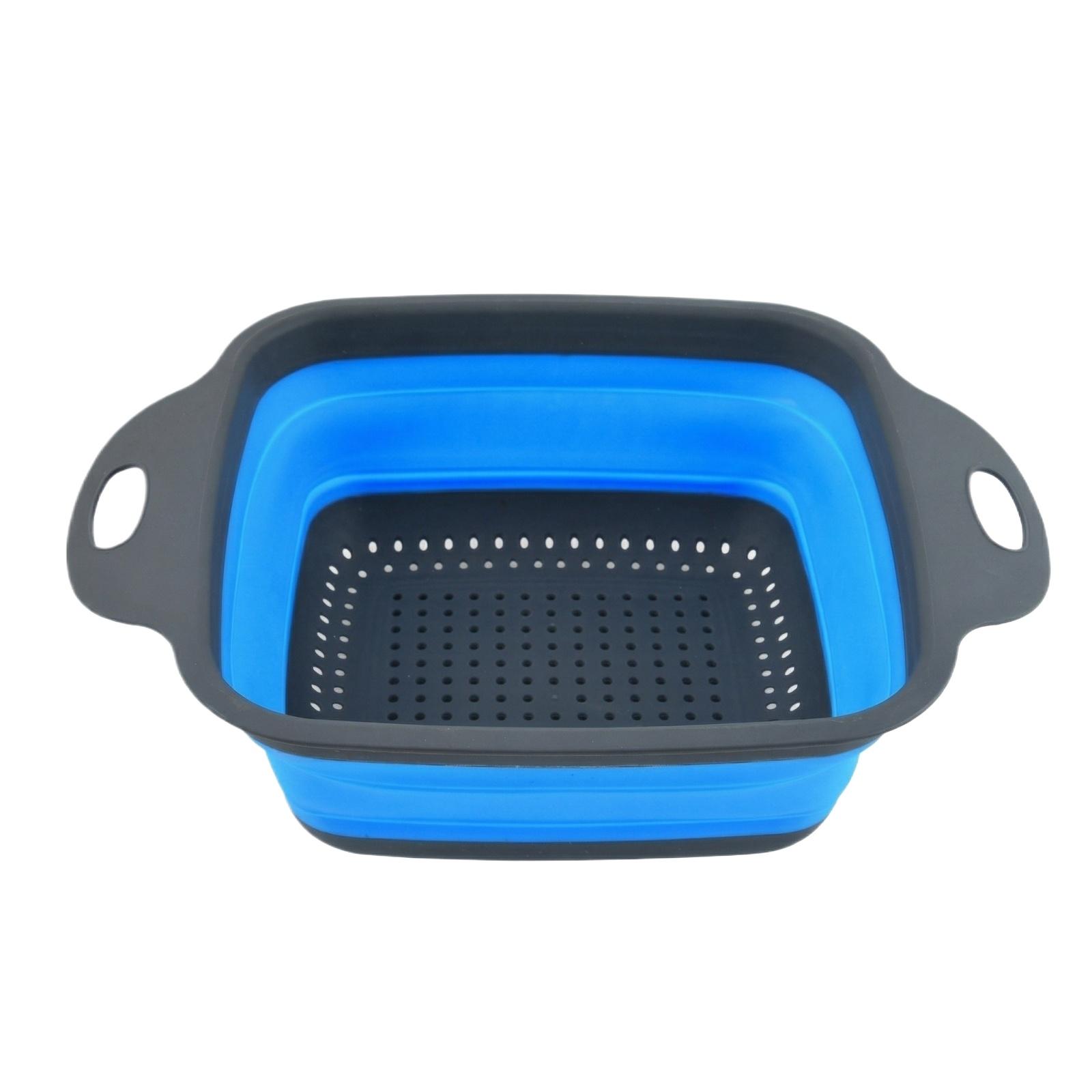 Силиконовое дуршлаг, Регулируемая корзина над раковиной one size синий