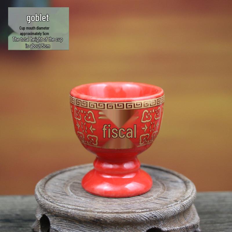 Keramische Opferbecher für Buddha, Guanyin und den Gott des Reichtums - Klein, Perfekt für Weihwasser und zum Anziehen von Reichtum.