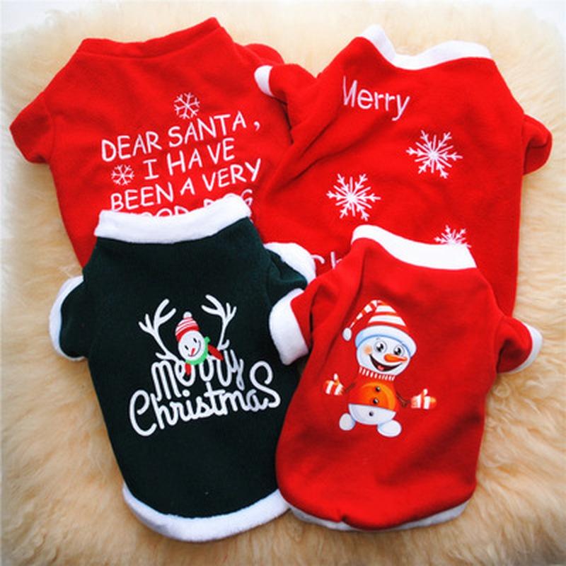 Christmas Pet Sweatshirt Costume Puppy Dog Winter Cute Durable Clothing Pet Xmas Decoration