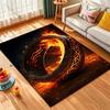 Magic Ring Burning with Flames Pattern Rug Carpets for Bedroom Living Room Sofa Mat Creative Door Mat Cloakroom Home Decor
