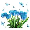 Luminous Blue Tulips Wall Sticker
