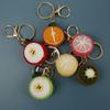 Cute Fruit Series Crochet Keychain Handmaking Knitted Fruit Keyrings For Bag Pendant Keychain Custom Accessories