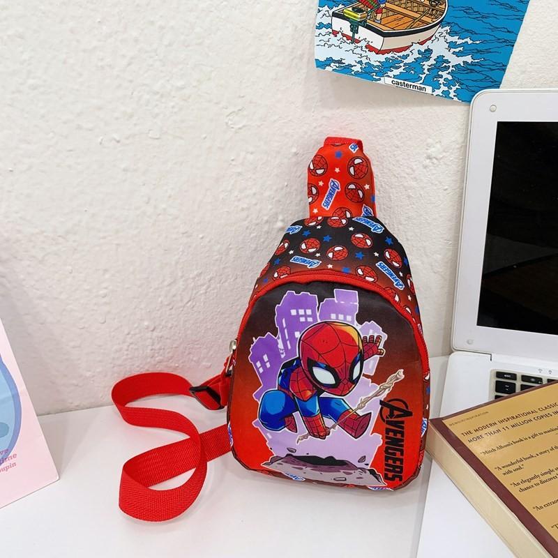 Avengers Spider Man Kids Chest Bag With Polyester Lining And Breathable Durable Design For Preschool Children