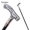 Silber Harz Wolf Gehstock Mode Dekorativ Stahlstock Gentleman Elegant Cosplay Stock Knauf Krummstab 94cm