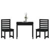 Vidaxl 3-Cz. Gartenmöbel-Set Bistro, Schwarz, Kiefernholz