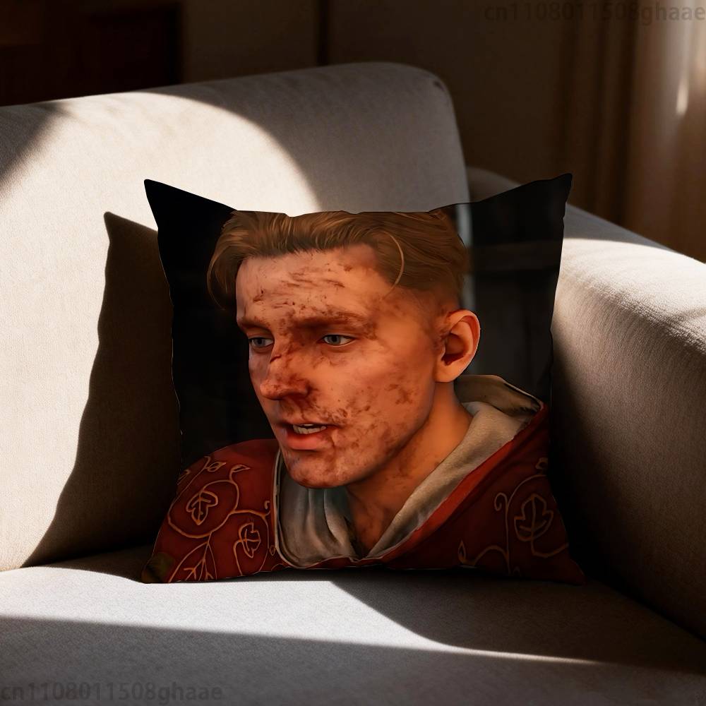 KKingdom Come Deliverance Pillow Case Square DoubleSided Printing Short Plush Sofa Cushion Cover Bedroom Bedside Pillow
