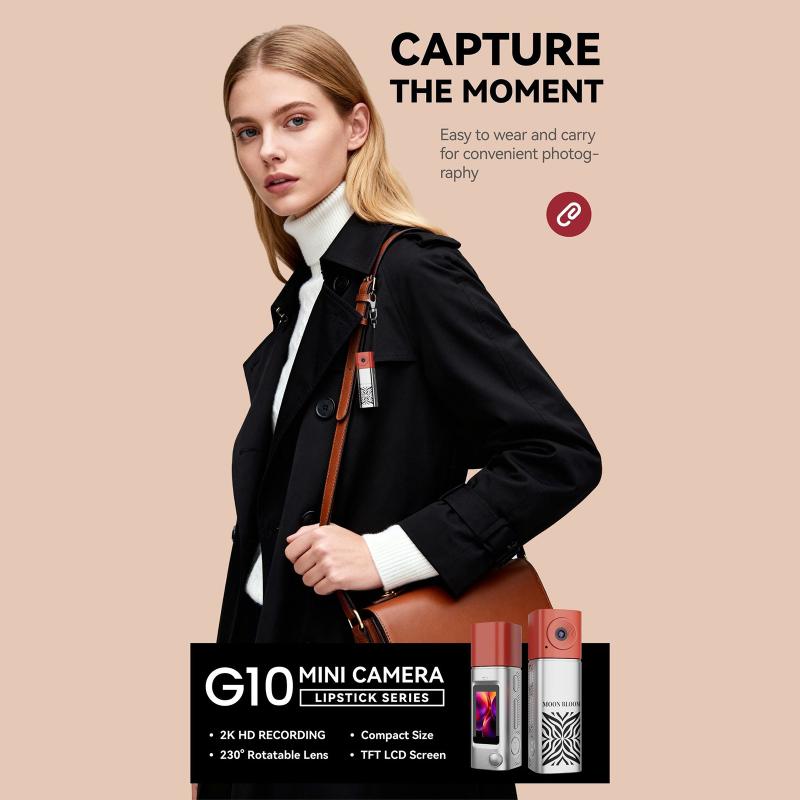 2K HD Tragbarer Sport-Camcorder Daumen Mini Lippenstiftkamera Für Studenten Outdoor-Fotografie Video Lange Akkulaufzeit Schlüsselanhänger