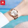 OLEVS Women Watch Luxury Brand Elegant Diamond Heart Design Waterproof Luminous Quartz Watch Dress Women Watch