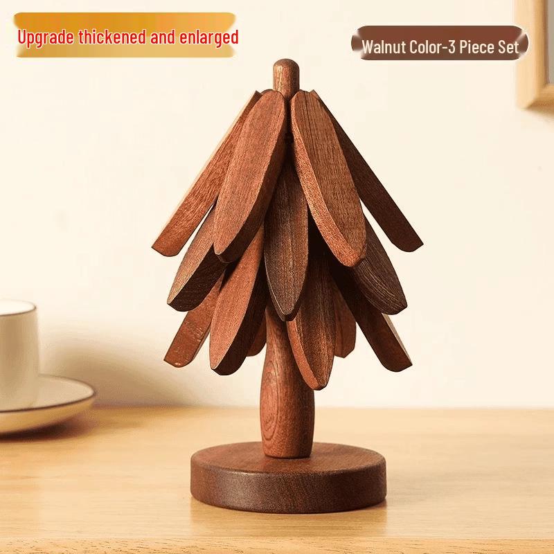 Набор бамбуковых подстаканников и подставок под тарелки, устойчивых к высоким температурам