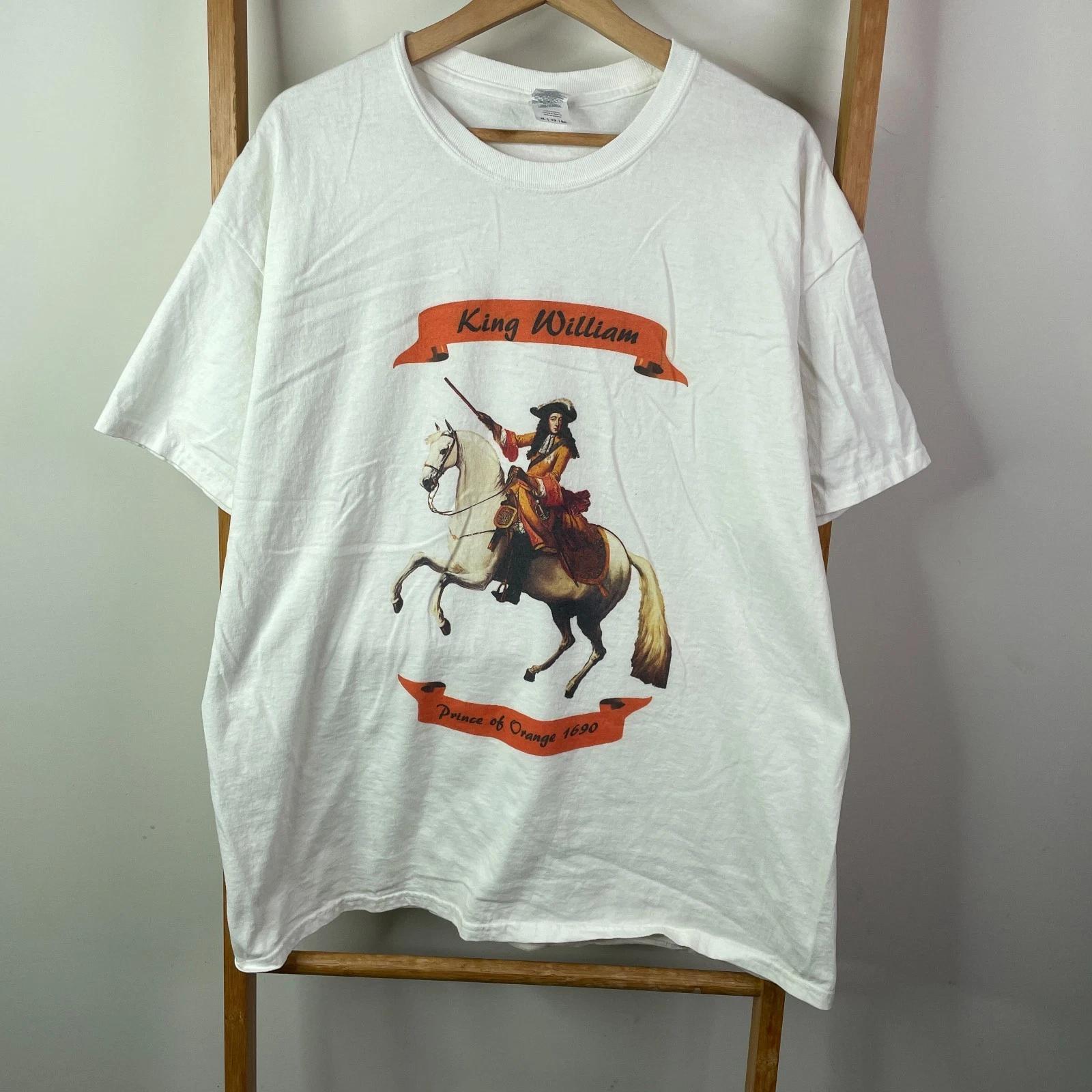 King William Shirt Mens Extra Large White Prince Of Orange 1960 Short Sleeve S