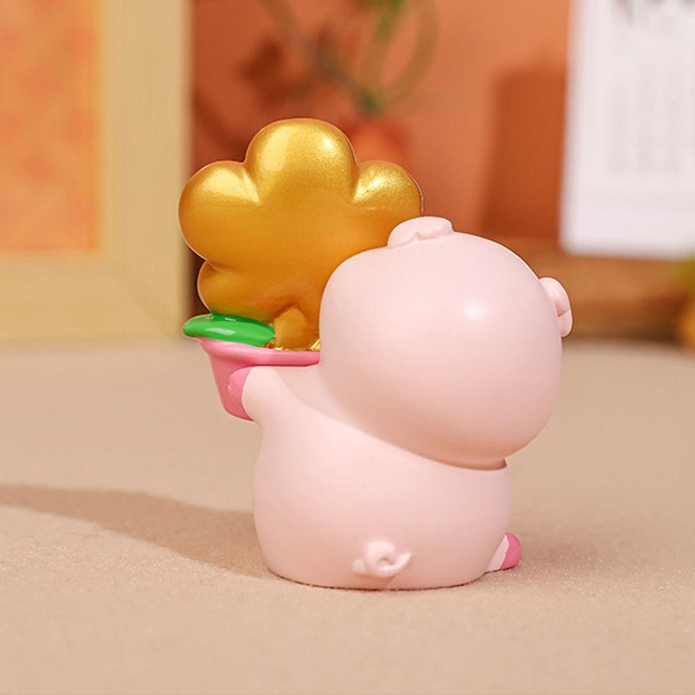 Chinese Style Blessing Pig Statue Fortune New Year Pig Figurine Lucky Pig Figurine  Party Supplies