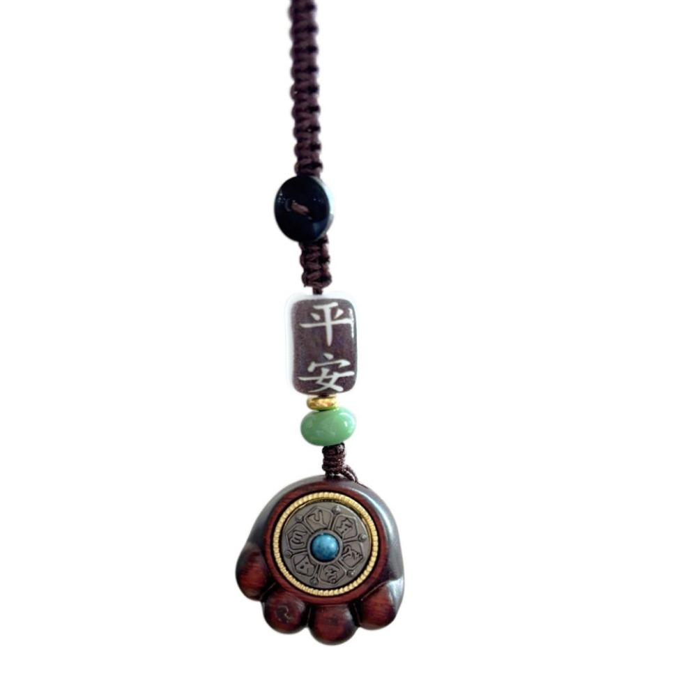 Pendant Wooden Pendant Phone Chain Chinese Style Spin Wheel Car Keychain  Decoration