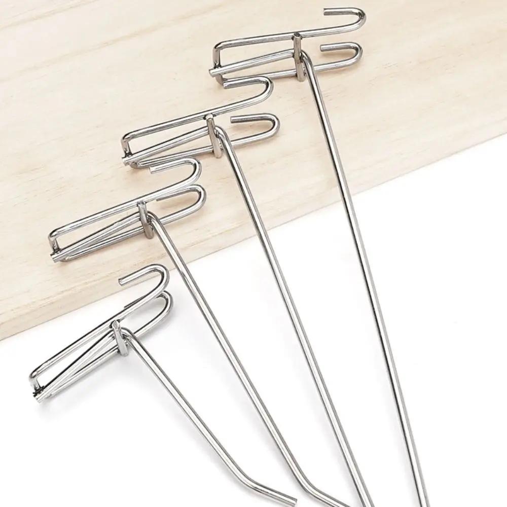5-25cm Screen Hooks Supermarket Stainless Steel Wire Mesh Hanging Hooks 3.2mm Thickness Store Organizer For Screen Grid