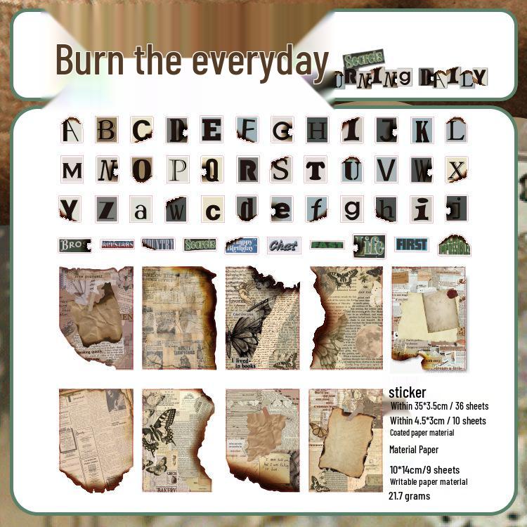Yu Xian Retro Journal DIY Material Pack - Inspiration Collage Series, 4 Style Options