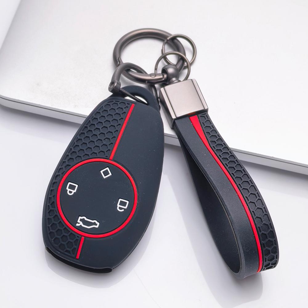 Key Fob Cover for Leapmotor T03 S01 C11 C01 with Keychain Anti-Scratch Shockproof Protective Shell Holder with Honeycomb Texture Shockproof Structure