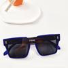 1Pc  Oversized Square Sunglasses Children Retro Mirror Lens Eyewear Shades Uv400 Protection Punk Sun Glasses