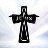 Modern Metal Cross Wall Art Sculpture Vintage Jesus Figure Christian Home Church Easter Gift Indoor Decor