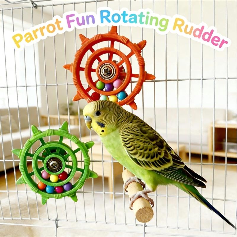 Birds Steering Wheel Engaging Birds Plaything Colorful Rotating Bead Wheel To Keep Birds Active And Happy