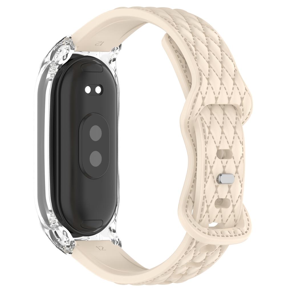 Etui+Silikonreim for Xiaomi Mi Band 10 Sport Gummibånd Armbånd pulseira correa for Xiaomi Smart Band 10 9 8 NFC Tilbehør