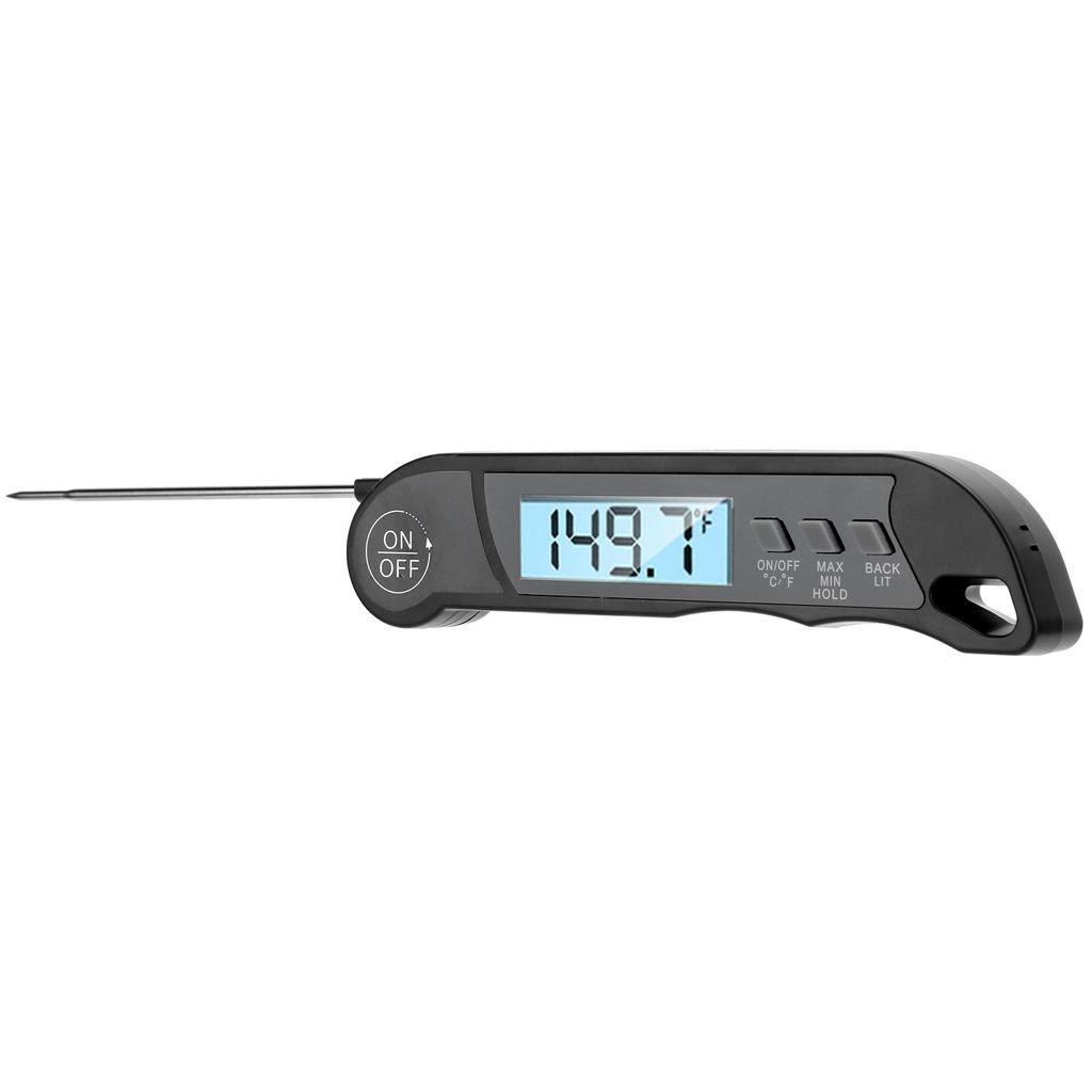 Klappbares Alarmthermometer Elektronisches Grillthermometer Lebensmitteltemperatur-MessgerätSchwarz