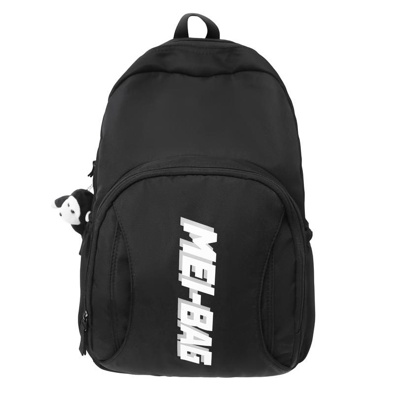 

Школьный рюкзак для мужчин средней школы, рюкзак с буквами, рюкзак для путешествий для пары чёрный