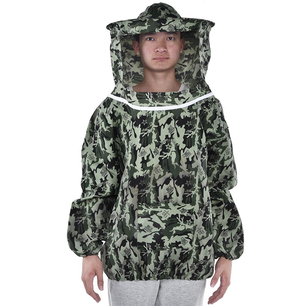 Professional Breathable Beekeeping Protective Upper Garment Coat Jacket Suit with Hat