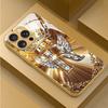 Wing R Letter Tempered Glass Phone Case For iPhone 18 17 Pro Max 14 15 16 Plus 13 12 11 Pro Max 16E 17 Air Lens Protection Cover