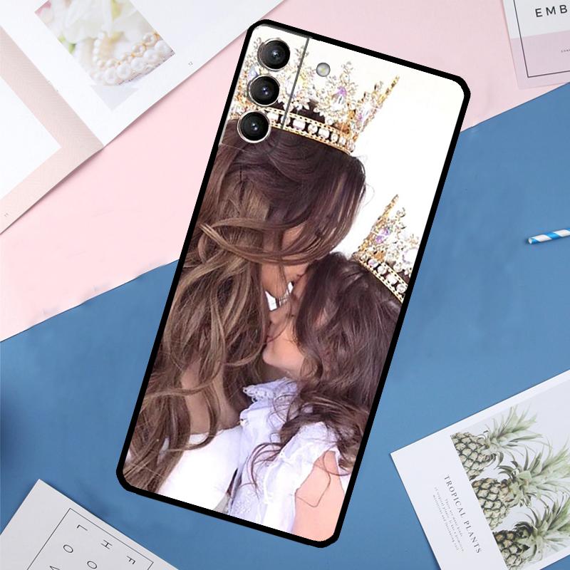 Beautiful Mother Daughter Son Case For Samsung Galaxy S25 Ultra S21 S22 S24 S23 Ultra S9 S10 Plus S21 FE S25 FE Back Cover