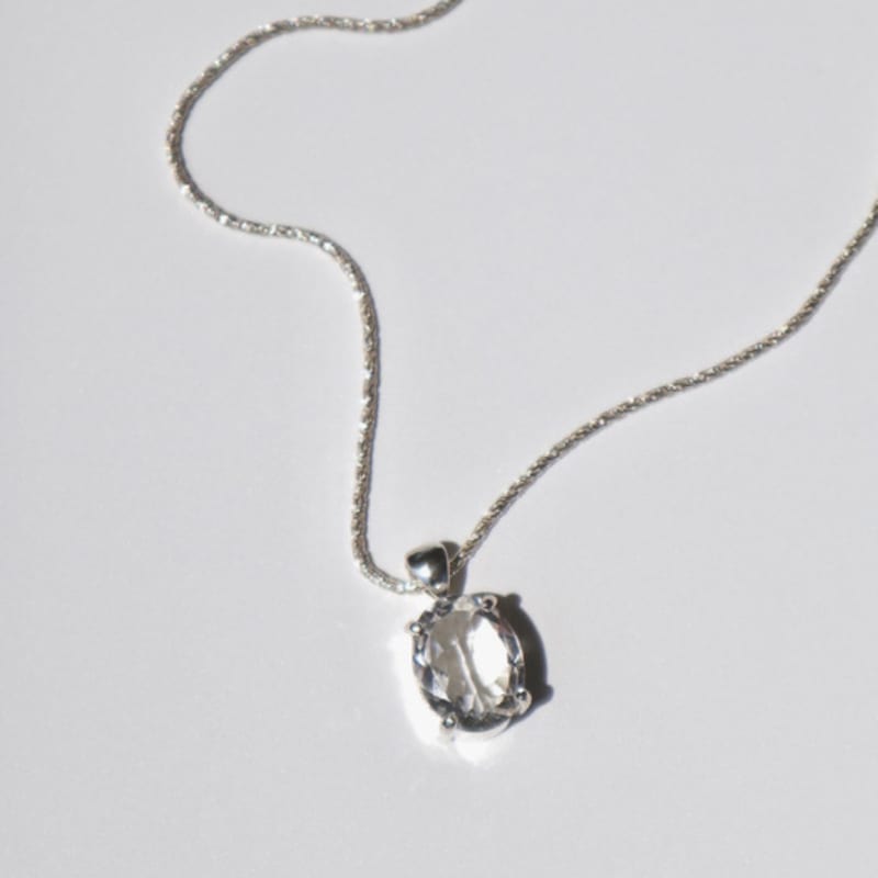 Moodydoo White Crystal Necklace