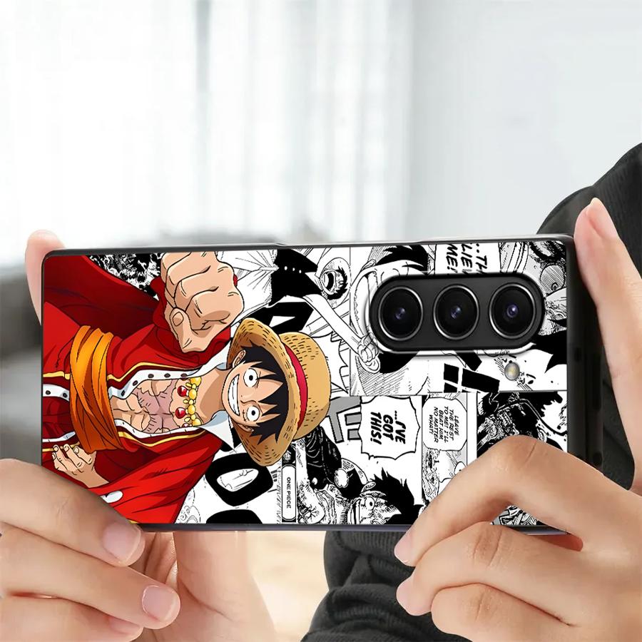 Zadní kryt na telefon pro Samsung Galaxy ZFold7 ZFold4 ZFold5 ZFold3 ZFold6 Z Fold 7 6 5 4 3 One Piece Komiks Luffy