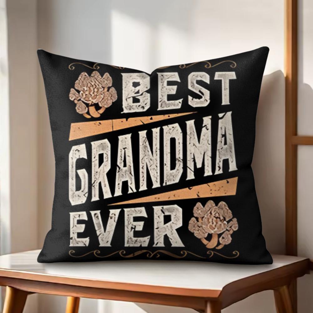 Best Grandparents Ever Cushion Cover Natural Linen Organic Fabric DoubleSided Printing Couch Pillow Covers Home Decor