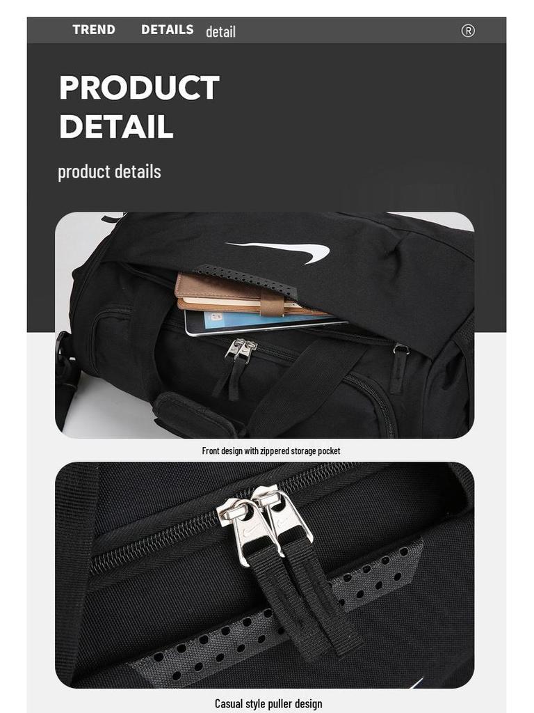 Unisex Sports Basketball Travel Bag with Shoe Compartment - Large Capacity, Crossbody & Handheld Features