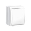 Single-pole surface-mounted switch IP54 illuminated AQW1L/11, white Aquarius