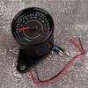 Motorcycle Backlight Tachometer Speedometer Aluminum Gauge ReplacementBlack Housing Black Dial