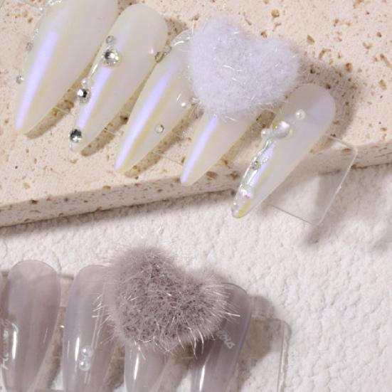 

3 шт./компл. украшение в форме сердца для ногтей, неаллергенный 3D эффект, многофункциональное декоративное магнитное пышное помпон, украшение «сделай сам» для красоты