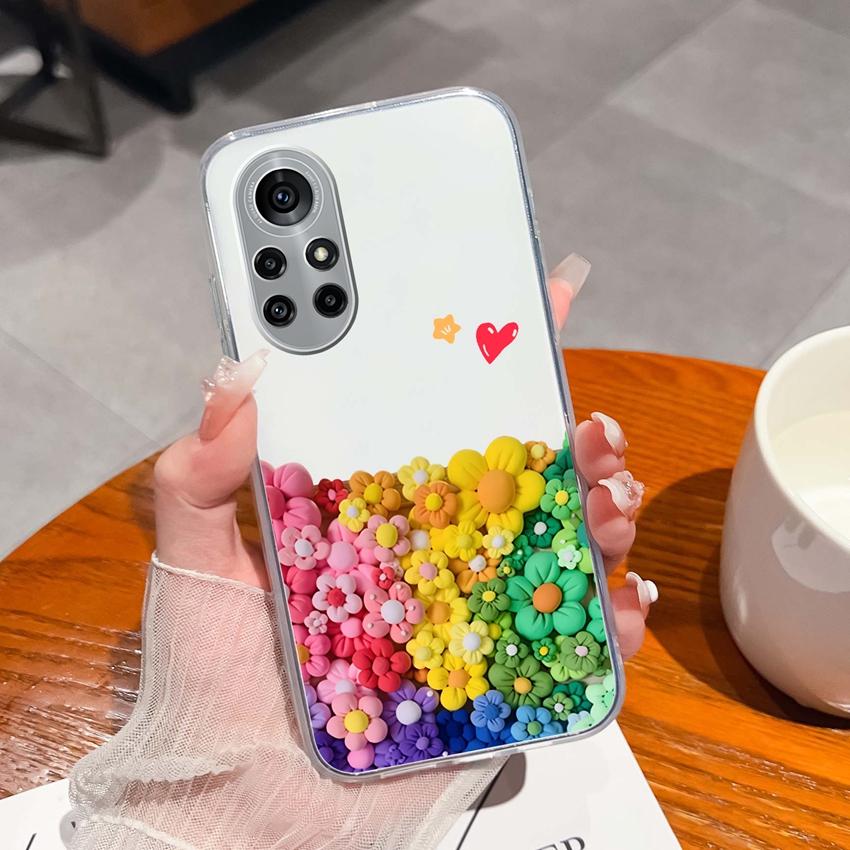 Case For Huawei Nova 8 9 10 11 Pro SE P Smart 2019 2020 Y60 Y70 Cute Black Cat Phone Cover Soft Slim TPU Shockproof Transparent Shell For Huawei Cases