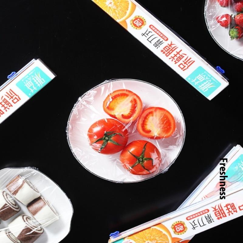 30M/Roll Cutting Box Plastic Wrap Home Box Sliding Knife Plastic Wrap Food Grade Home Cutter Kitchen