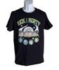 RICK and MORTY Short Sleeve Crew Neck 100% Cotton T-shirt Mens Tees Top Black Medium (SEE MEASUREMENTS)