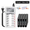 PALO Rechargeable Battery AA 1.2V Ni-MH Batteirse AA(HR6) 1300mAh and AAA(HR03) 600mAh NI-MH 2A/3A Rechargeable Batteries+6-slot charger