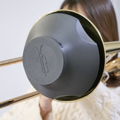 Trombone Mute, Cup Mute for Tenor Trombone, Lightweight Brass Instrument, New for 2025, BRASS DESIGN (All Nylon Carbon)