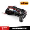 180W LED Light Bar Wiring Harness Kit Connect 2 LED Lamp 7-52 Inch Offroad 4x4 Work Light Bar Remote Switch Wiring For Car Truck