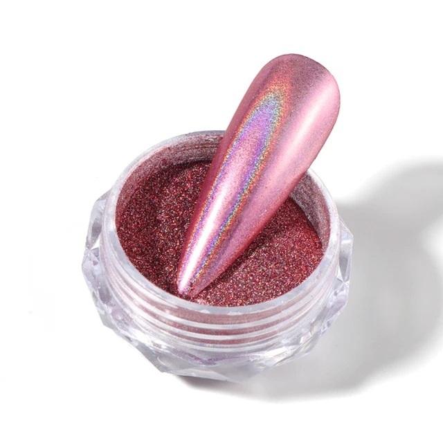 Metall Nagel Spiegel Glitter Pulver Gel Polnisch Reiben Staub Glänzend Gold Silber Feine Chrom Flocken Pigment DIY Zubehör Dekor