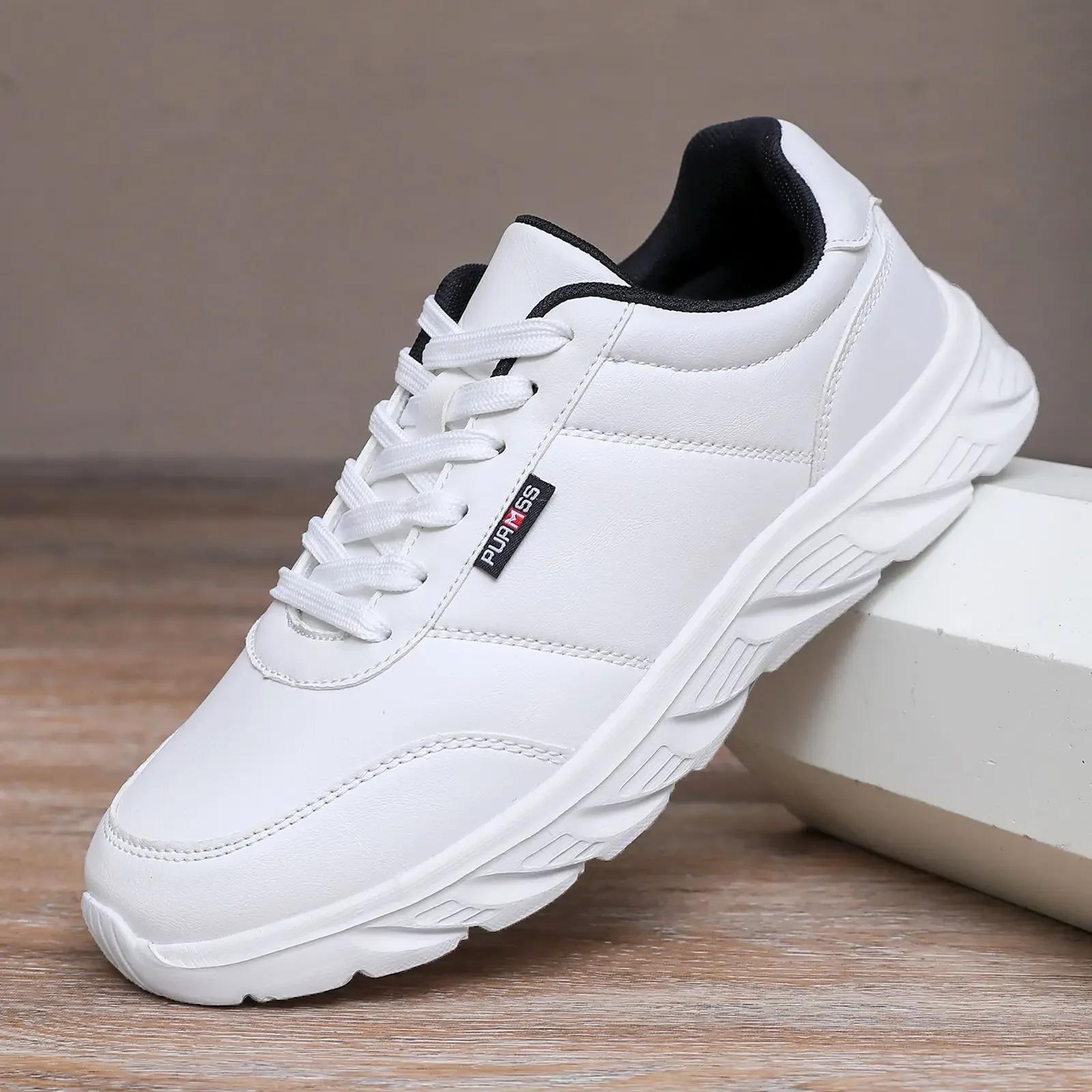 New Men s Sneakers Fashion Leather Men s Casual Shoes Outdoor Jogging Training Shoes High Quality Comfortable Men s Shoes 36