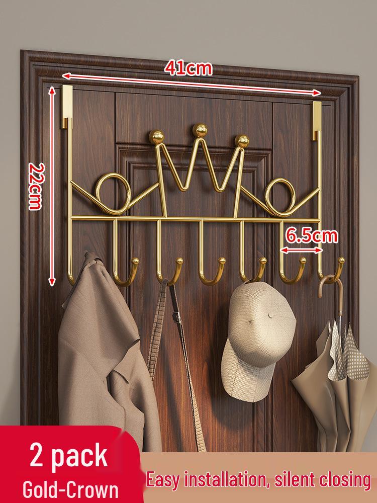 Punch-Free Over-the-Door Coat and Hat Rack - Bedroom & Kitchen Storage Solution