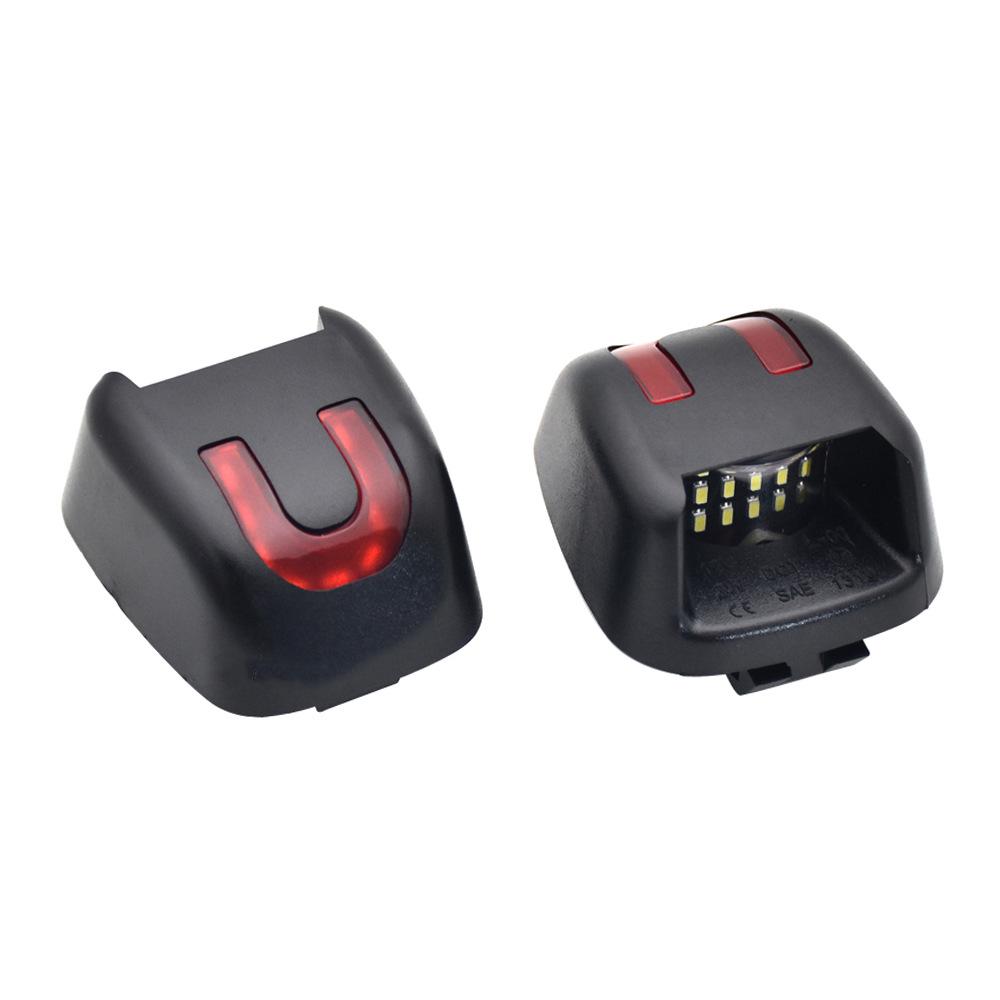 License Plate Light - 18 LED, Red & White, 2-Pack, Compatible with Nissan Navara, Titan, Xterra (2007-2019)