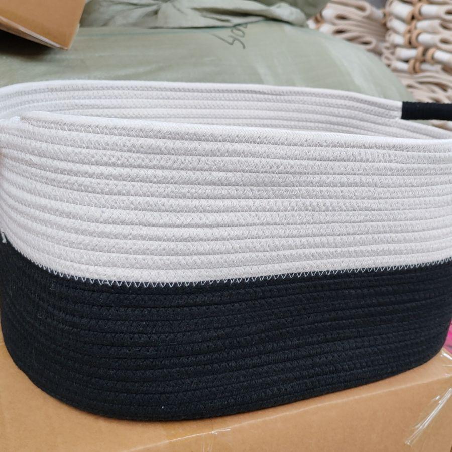 Large Cotton Rope Woven Storage Basket for Toys, Clothes, and Sundries
