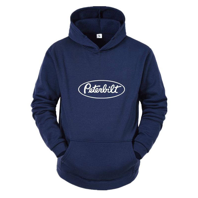 

Peterbilt Print Men s Casual Regular Edition Hoodie Sportswear with Elastic Front Pocket for Spring/Autumn Outdoor Activities 3XL