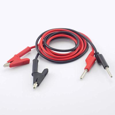 1M 4mm Banana Plug Alligator Clip 15A 18AWG Double End Test Wire Line Electrical Voltage Crocodile DIY for Multimeter