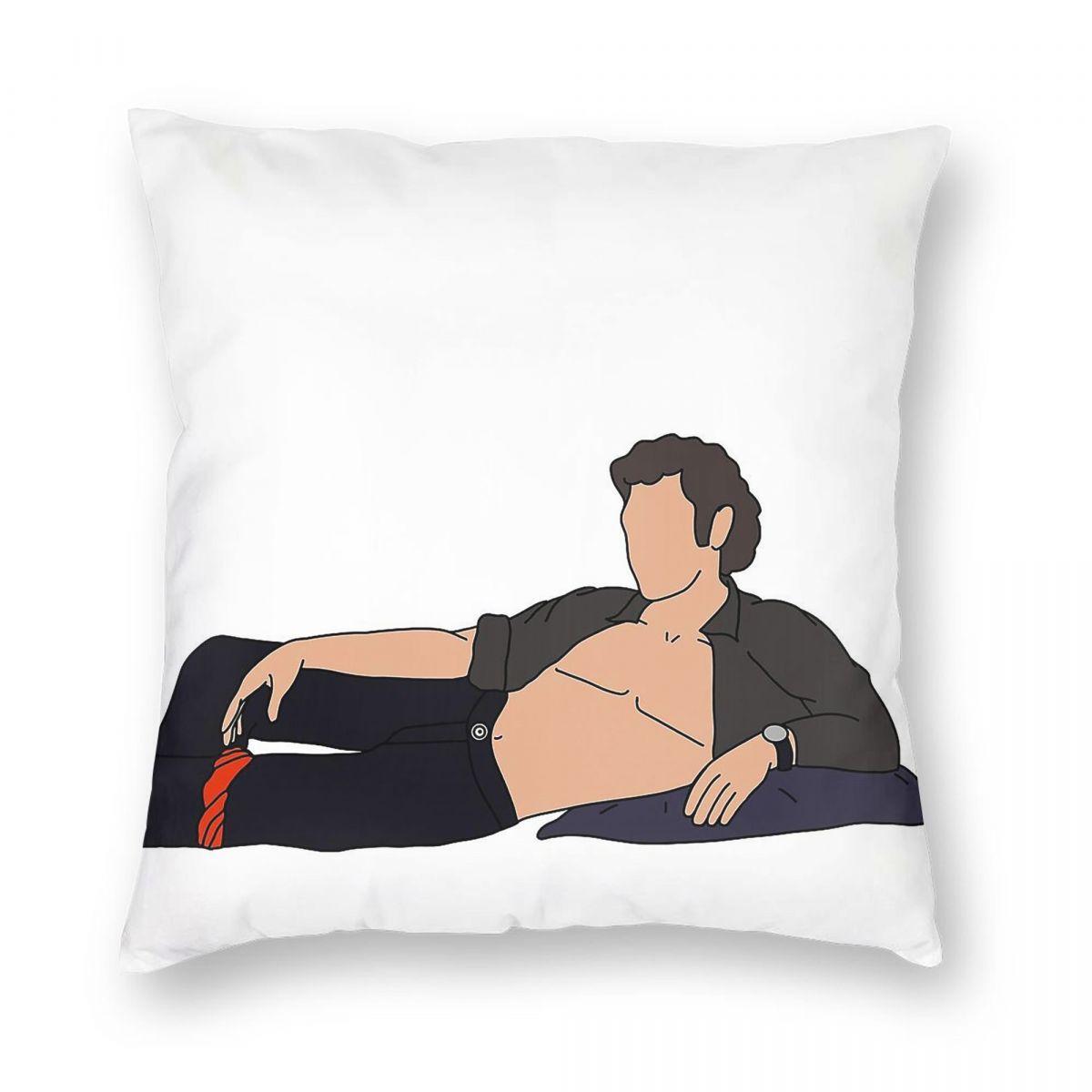 Jeff Goldblum Life Finds A Way Square Pillowcase Polyester Linen Velvet Pattern Decorative Pillow Case Sofa Cushion Cover 18 Peach skin 18*18(CM)-1Pcs
